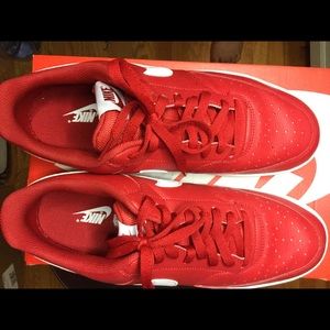 Nike red air forces